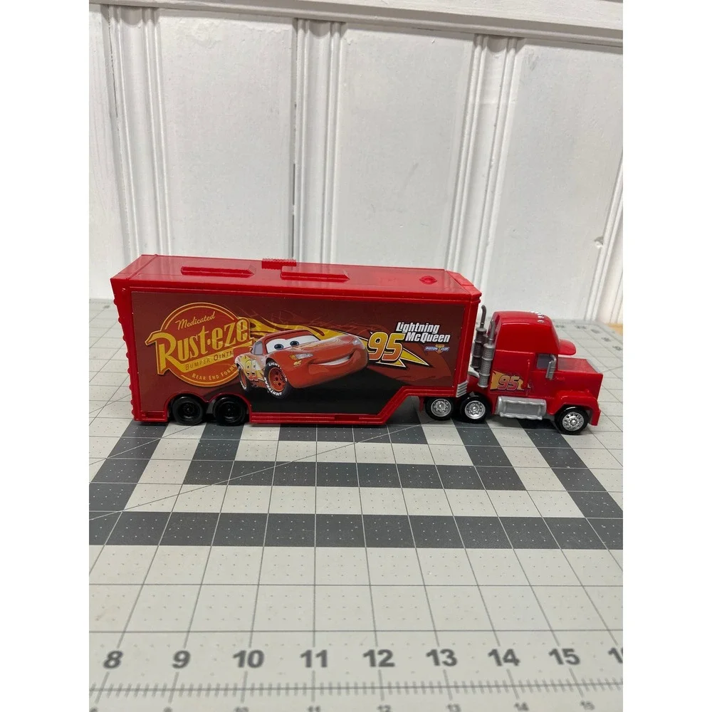 Disney Pixar Cars Mack Hauler Truck Playset Toy Transforming Rust-eze Racing